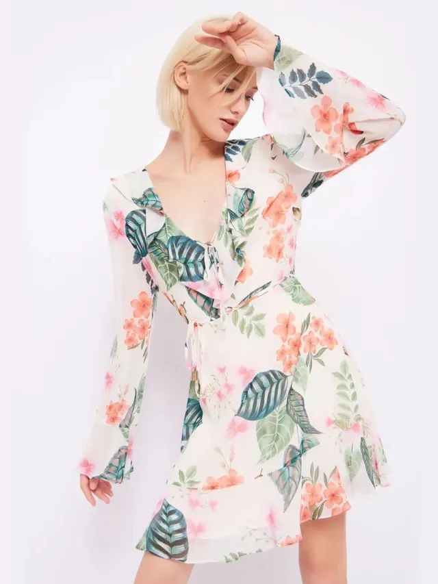 Gaudi Floral Georgette Dress 15024 - Maat : 40
