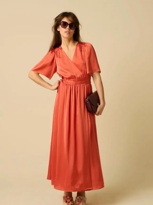 Sissy-Boy Lichtrode maxi wikkeljurk L.Rood