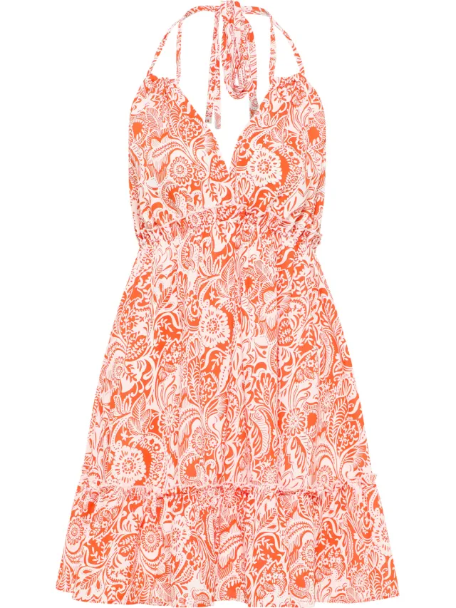 IZIA Zomerjurk Dames rood wit, foto 2