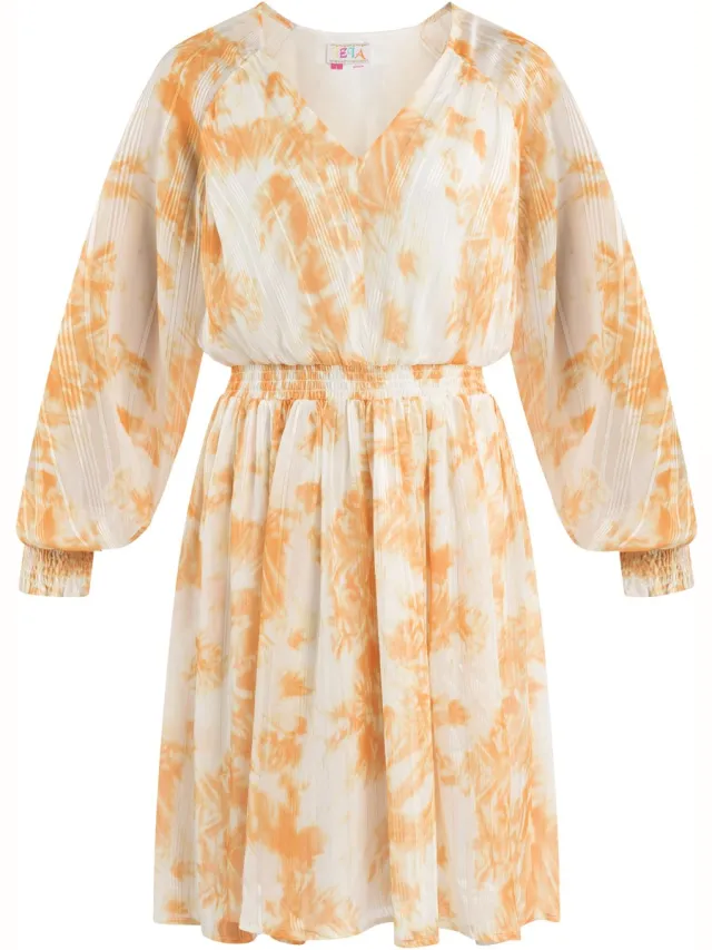 IZIA midi-jurk oranje