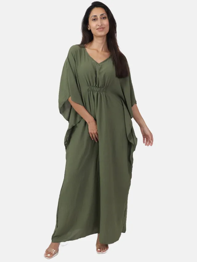 Elara Maxikleid Khaki