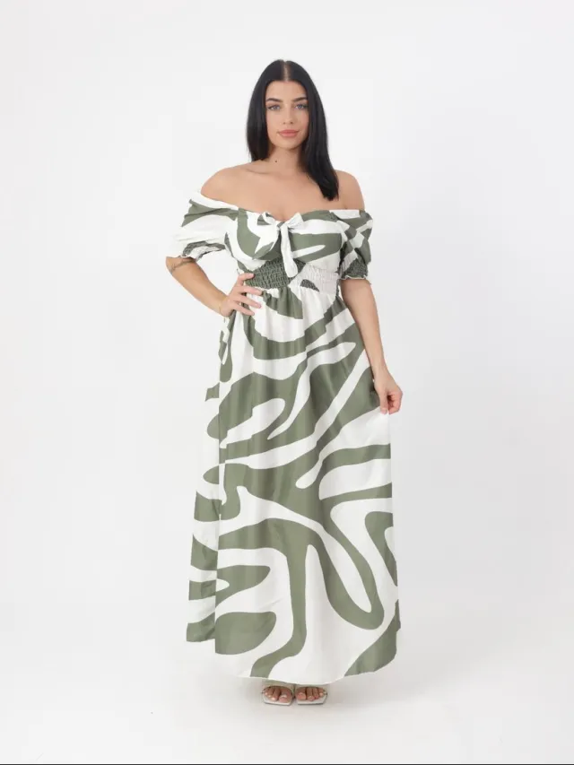 Elara Maxikleid Khaki
