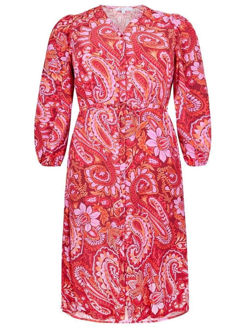 Miss Etam Plus blousejurk rood, foto 2