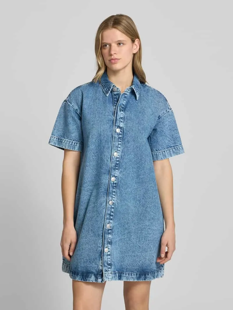 Pieces Loose fit denimjurk van katoenmix model 'SKY', foto 4