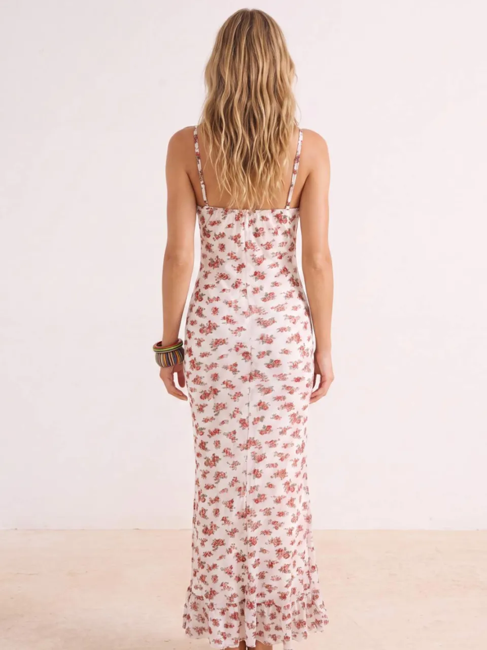 Trendyol TRENDYOLMİLLA Dames Meerkleurig Maxi Mouwloos Strandkleding Getailleerd Strandjurken veelkleurig, foto 2