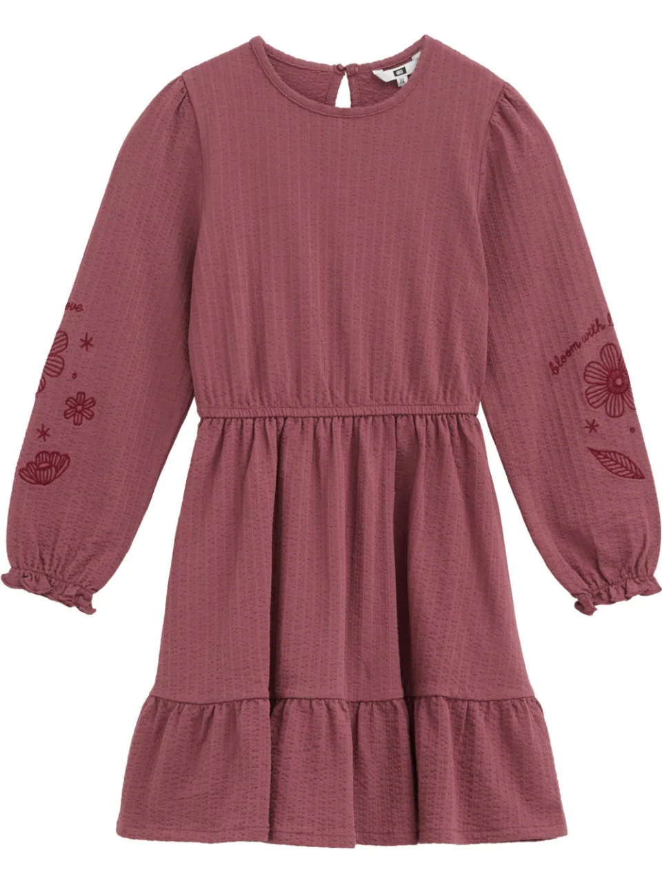 WE Fashion korte jurk met borduursels oudroze, foto 2