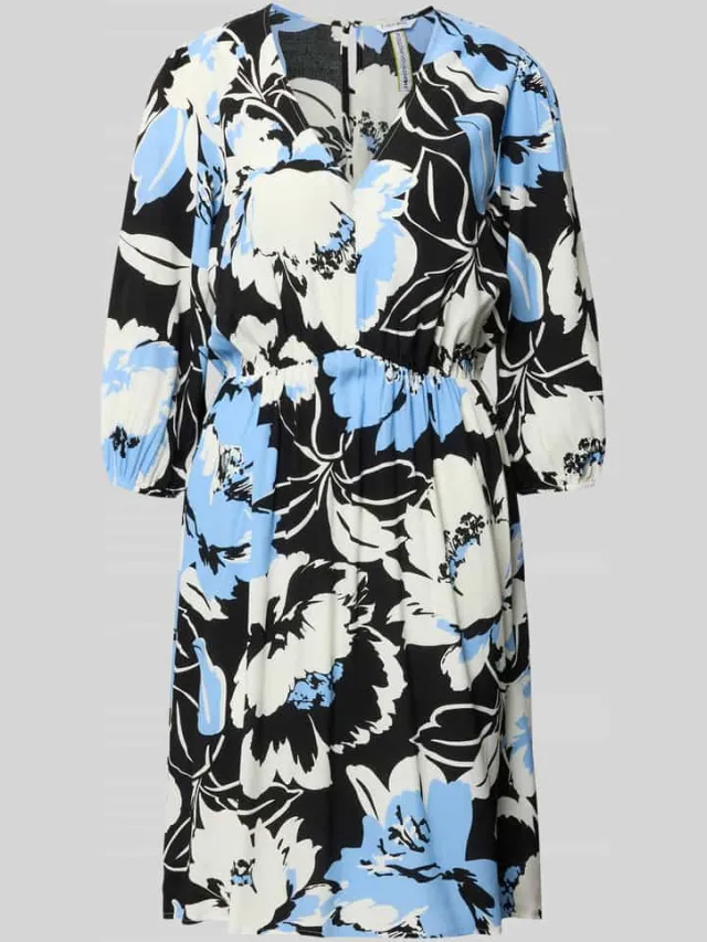 ZABAIONE Knie-lange jurk van viscose in all-over look model 'Fe44li' bleu, foto 2