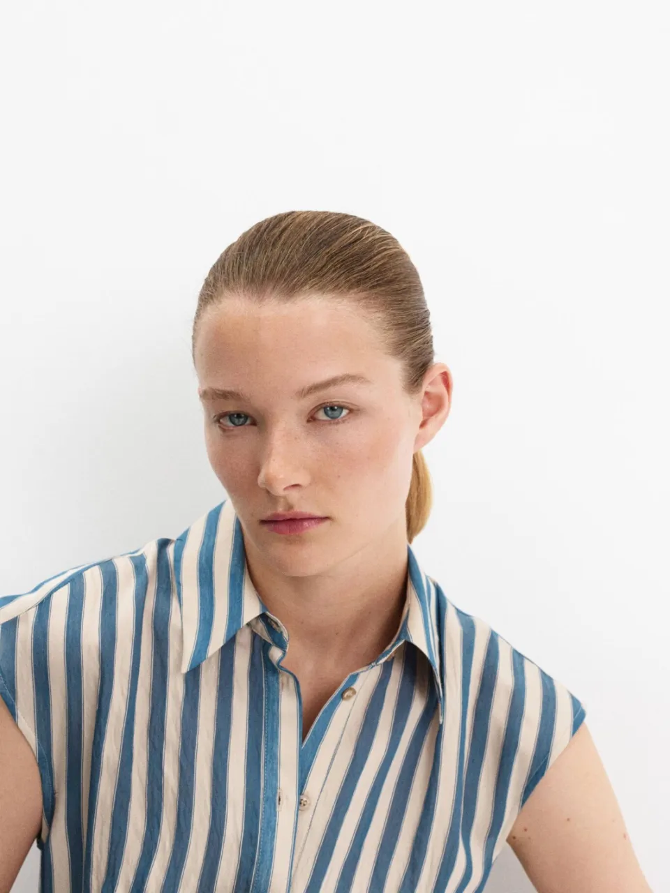 Mango gestreepte blousejurk - blauw, foto 8