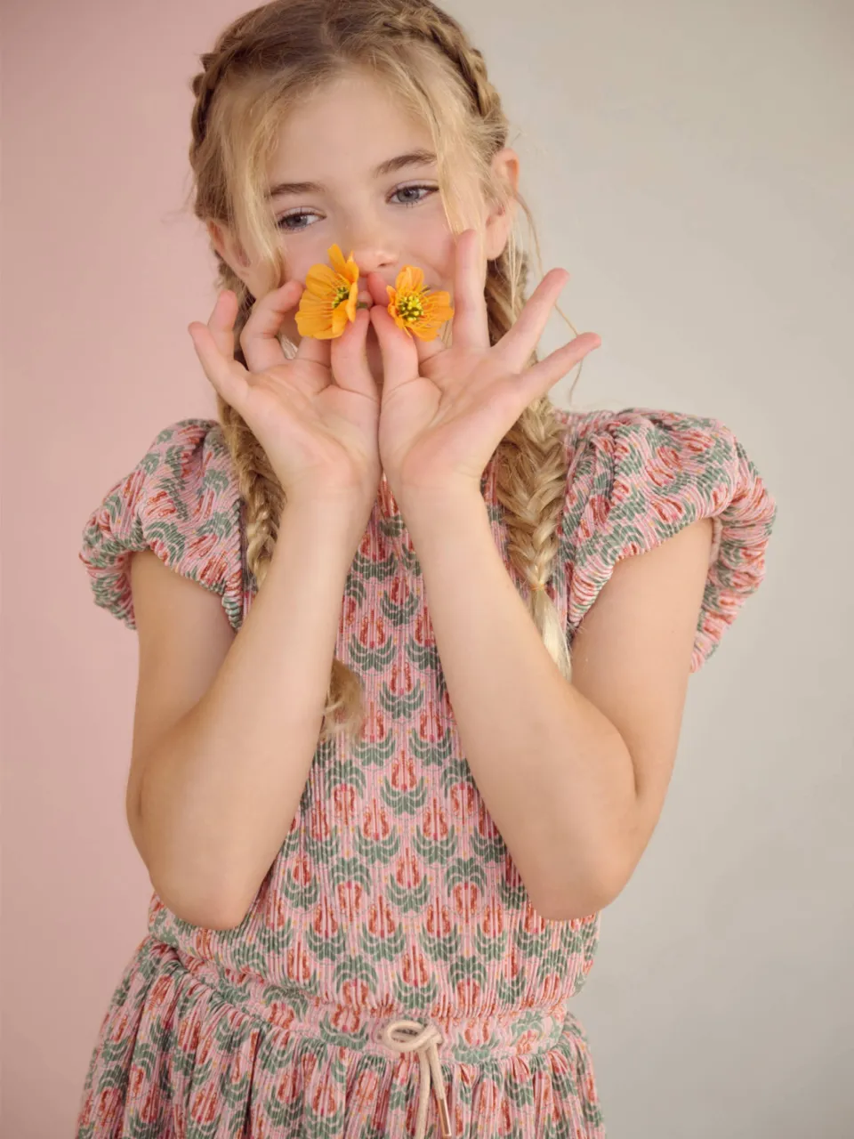 Nono Miron midi jurk groen roze, foto 5