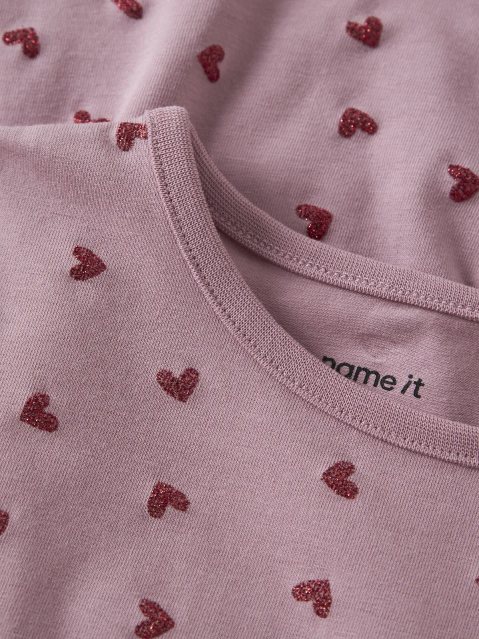 NAME IT MINI korte jurk met hartjes roze, foto 4