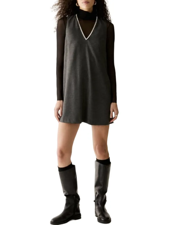 Pennyblack Korte Jurk Pennyblack pbpstrillo-001 Grijs