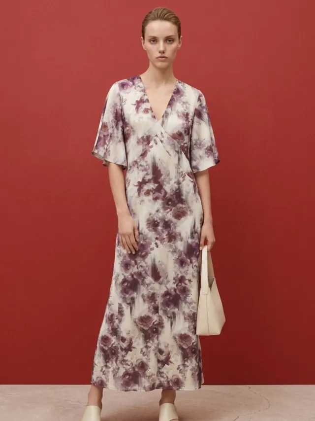 MyFashion Abstracte Print Midi Jurk Veelkleurig