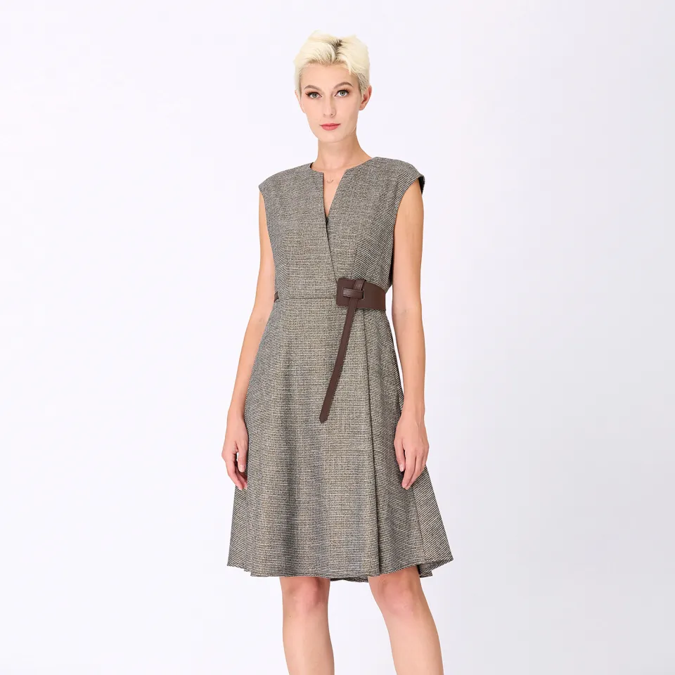 Smart & Joy Trapeze -jurk met kruiseffect grijs, foto 2