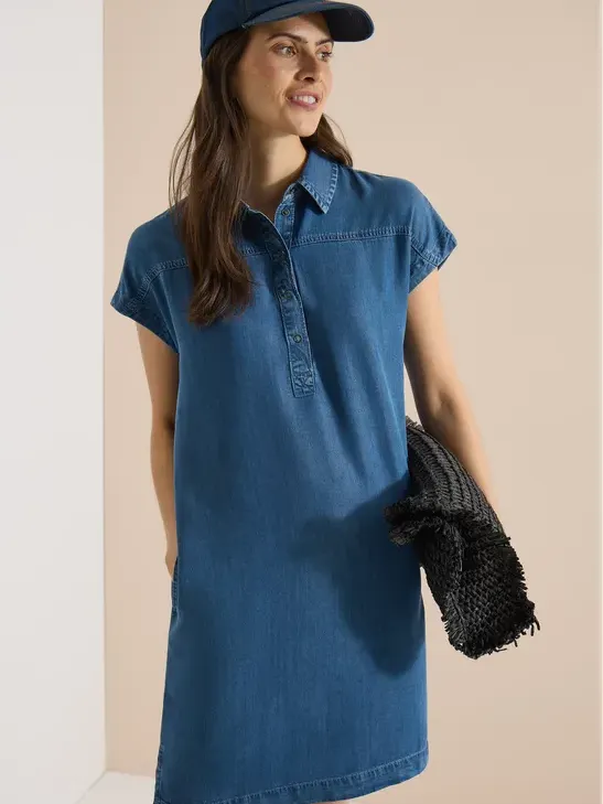 cecil Knie-lange jurk in denim-look, foto 3