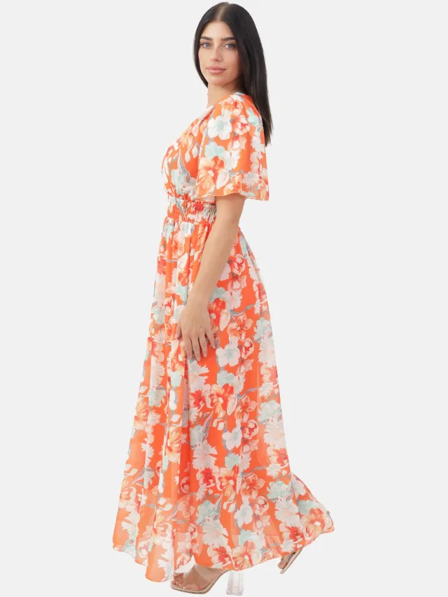 Elara Maxikleid Orange Hamburg