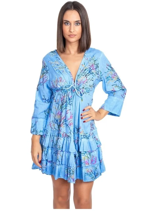 Isla Bonita By Sigris Korte Jurk Isla Bonita By Sigris Korte Jurk Blauw