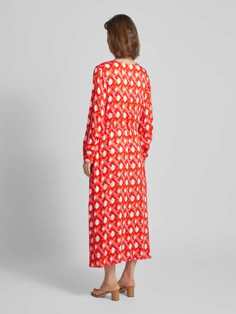 Smith and Soul Jurk van viscose met all-over motief koraal, foto 3