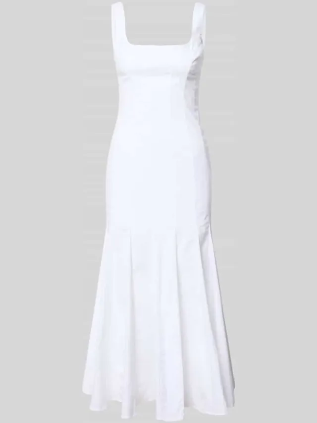 bardot cocktailjurk met vierkante hals model 'LOLITA' offwhite, foto 2