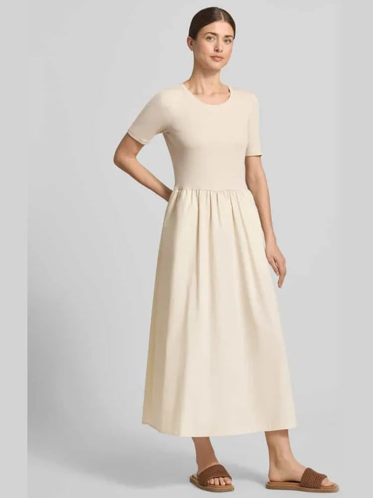 Christian Berg Woman Selection Midijurk met plissé-look zand, foto 4