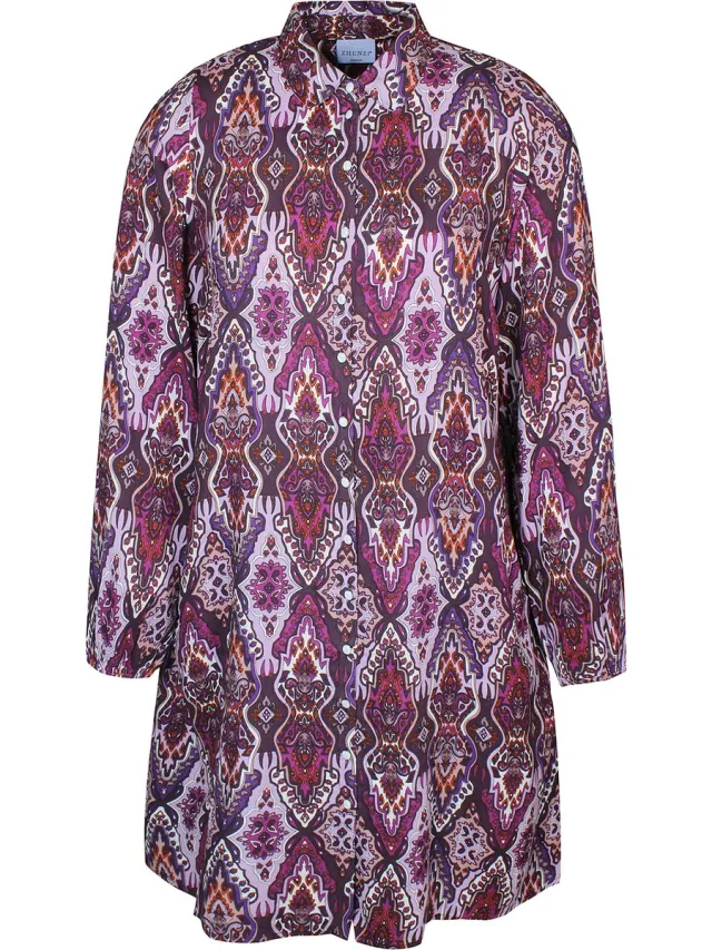 Zhenzi jurk Dove print Amethyst purple
