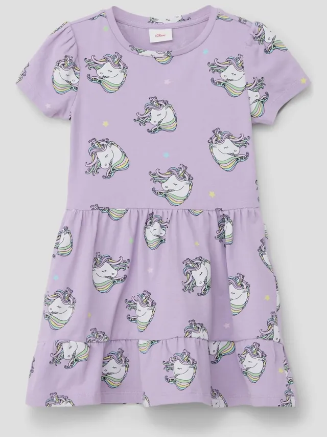 S.Oliver female - Jurk met all-over print lavendel