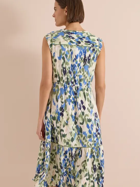 cecil Midi-jurk met split in de hals en print beige, foto 4