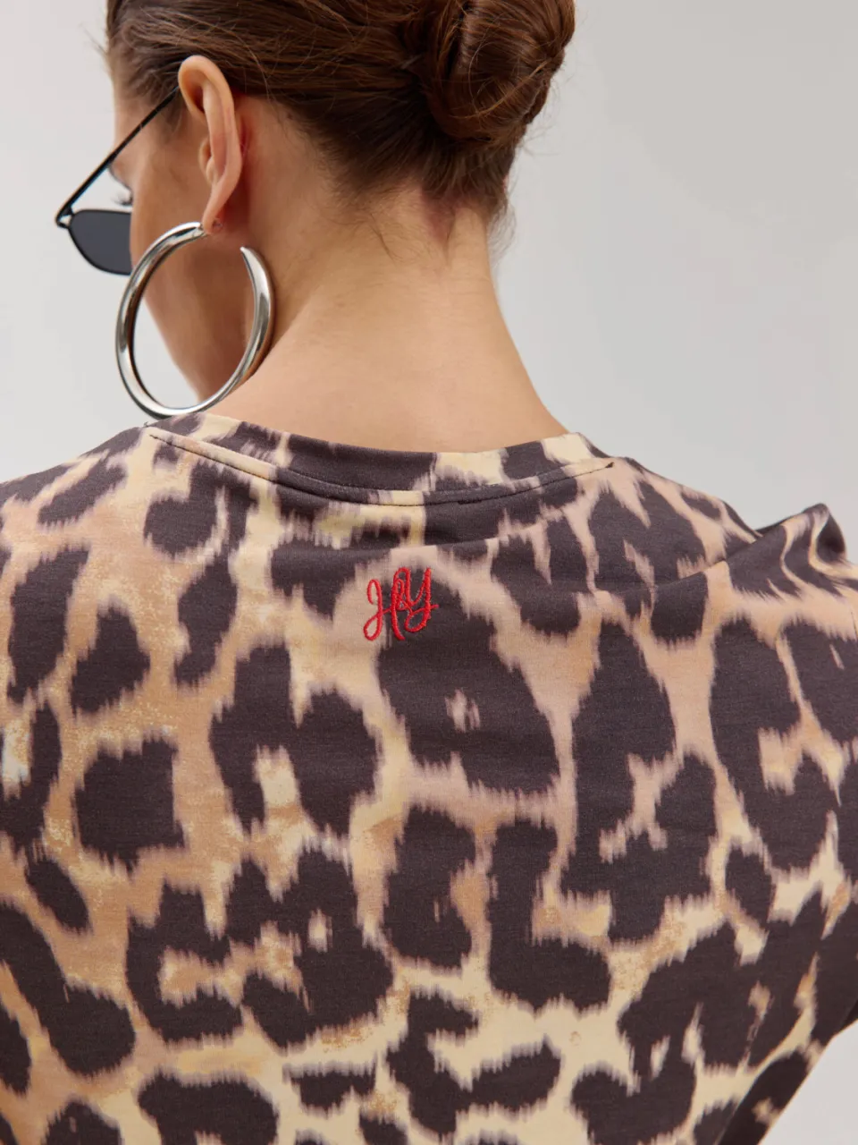Harper & Yve korte jurk met dierenprint bruin, foto 7