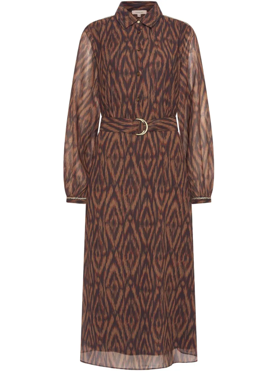 Expresso midi blousejurk - bruin, foto 2
