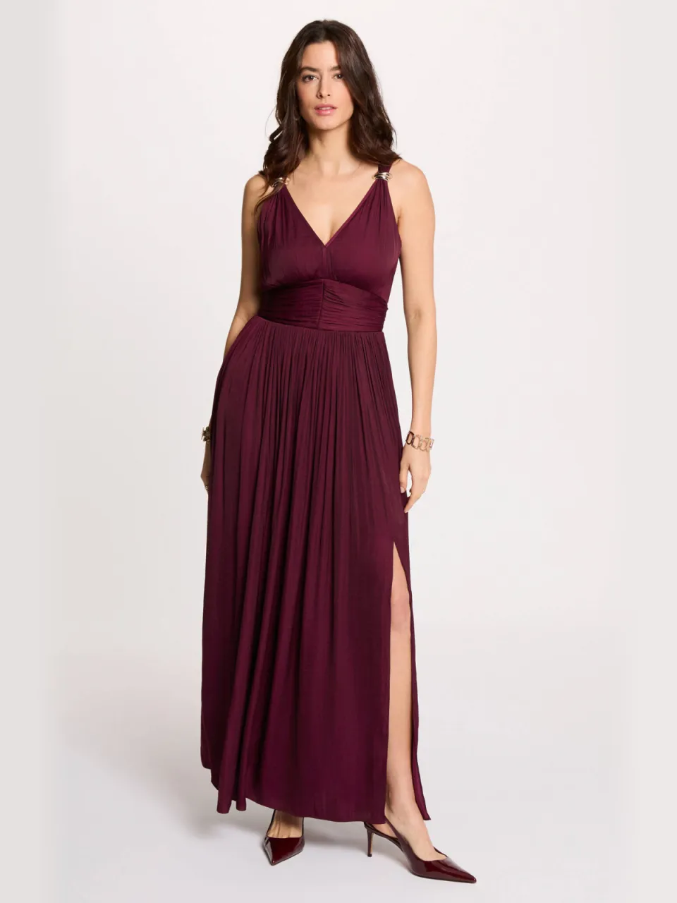 Morgan maxi jurk donkerrood