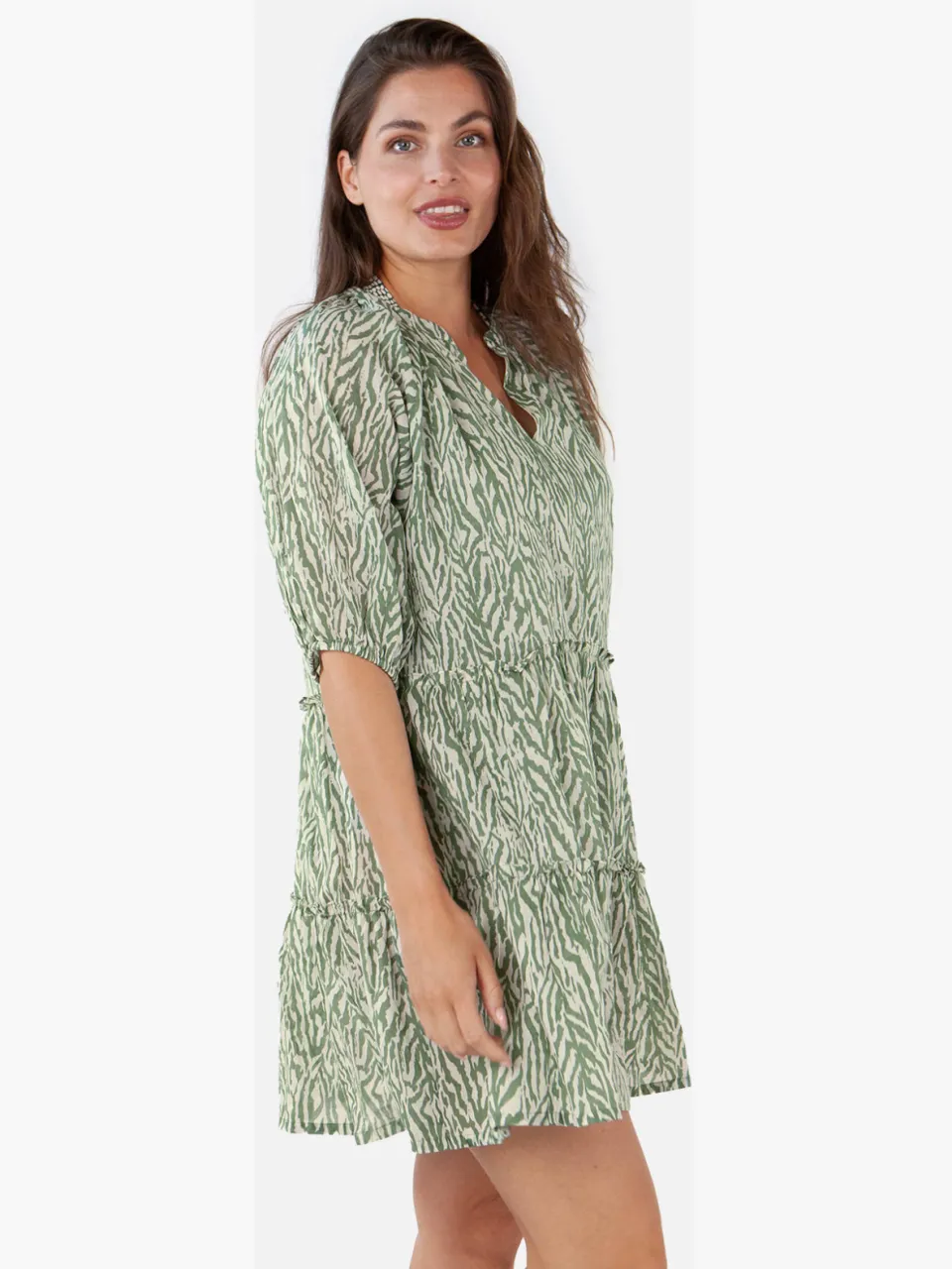 Barts strandjurk Adeliu groen/wit