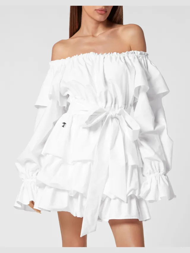 Philipp Plein Korte Jurk Wit