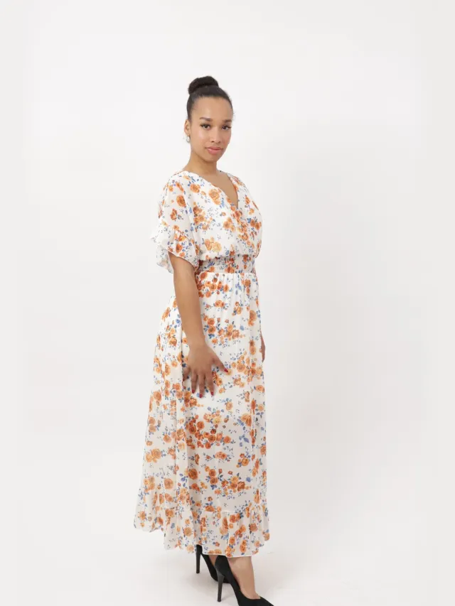 Elara Maxikleid Dunkelorange