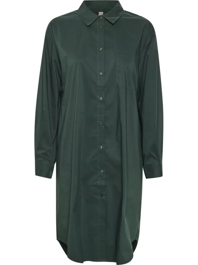 Culture CUantoinett Long Shirt Dames Overhemd Jurk botanical garden