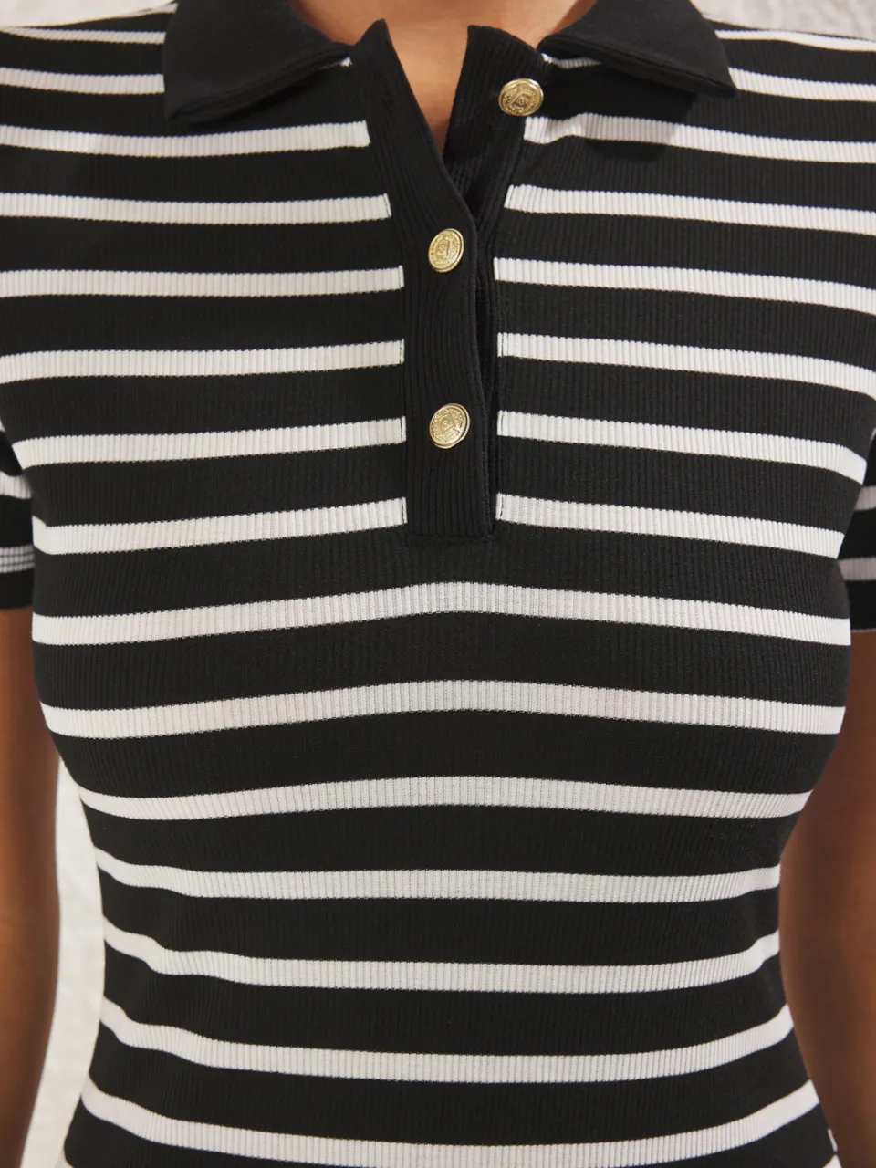 Trendyol TRENDYOLMİLLA Dames Zwart Gestreept Kort / Mini Kort Casual Bodycon Jurken, foto 2