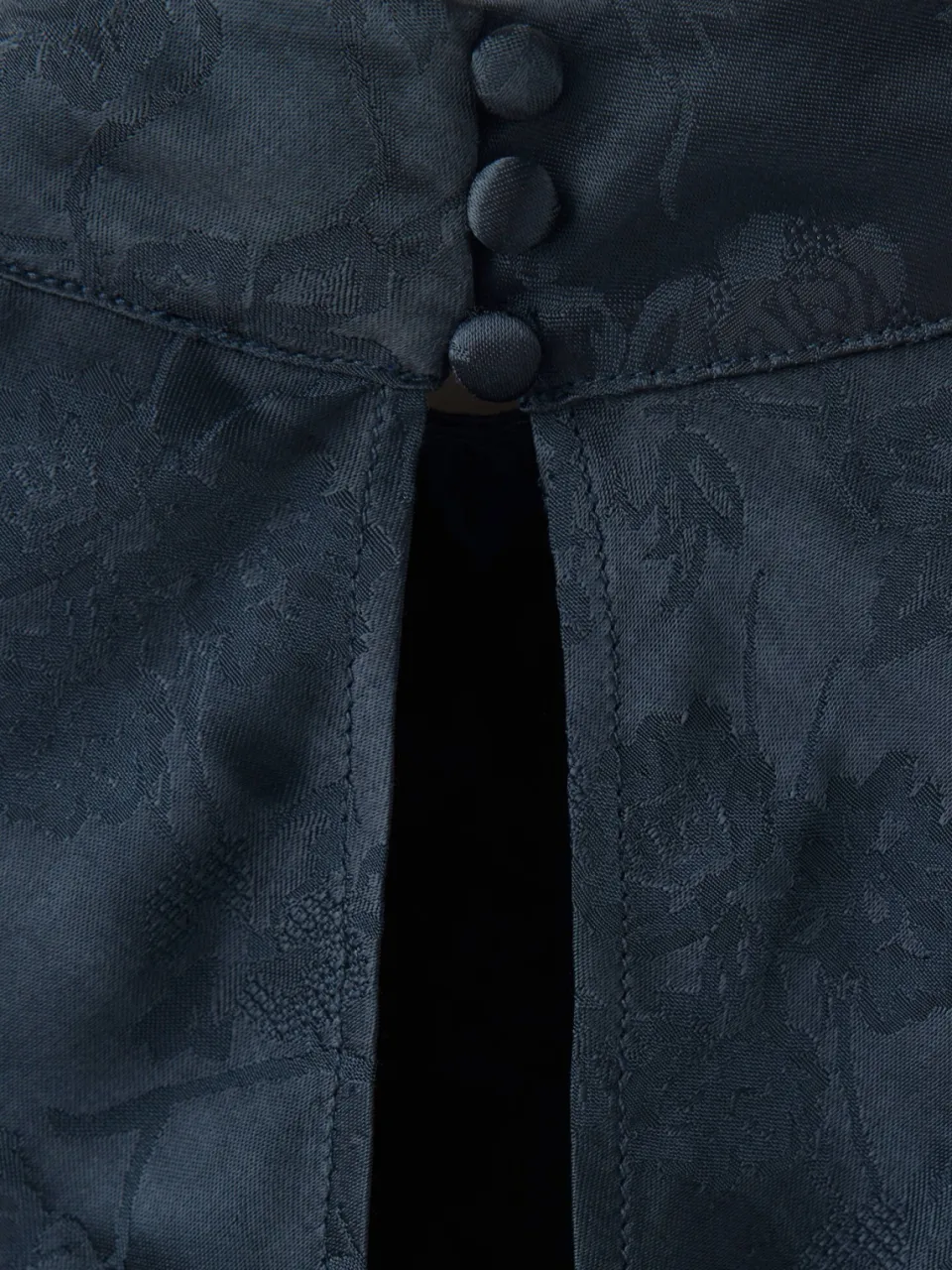 Mango gebloemde jacquard jurk - marineblauw, foto 6