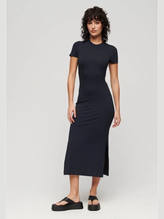 Superdry Marine midi overhemdjurk eclipse navy