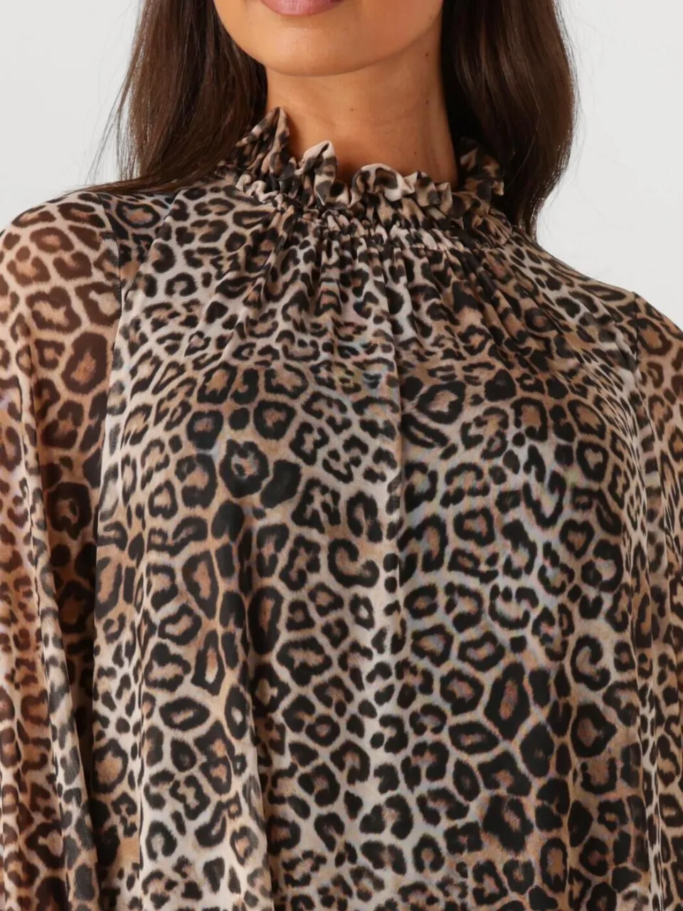 Ana Alcazar Dames Jurken Dress Turtleneck - Bruin, foto 4