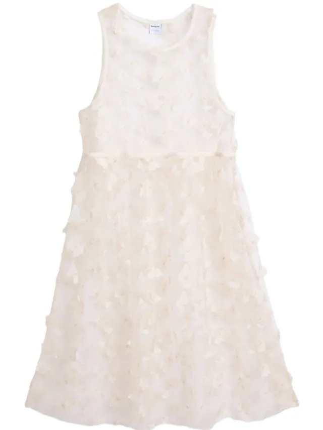 Desigual midi jurk ecru, foto 2