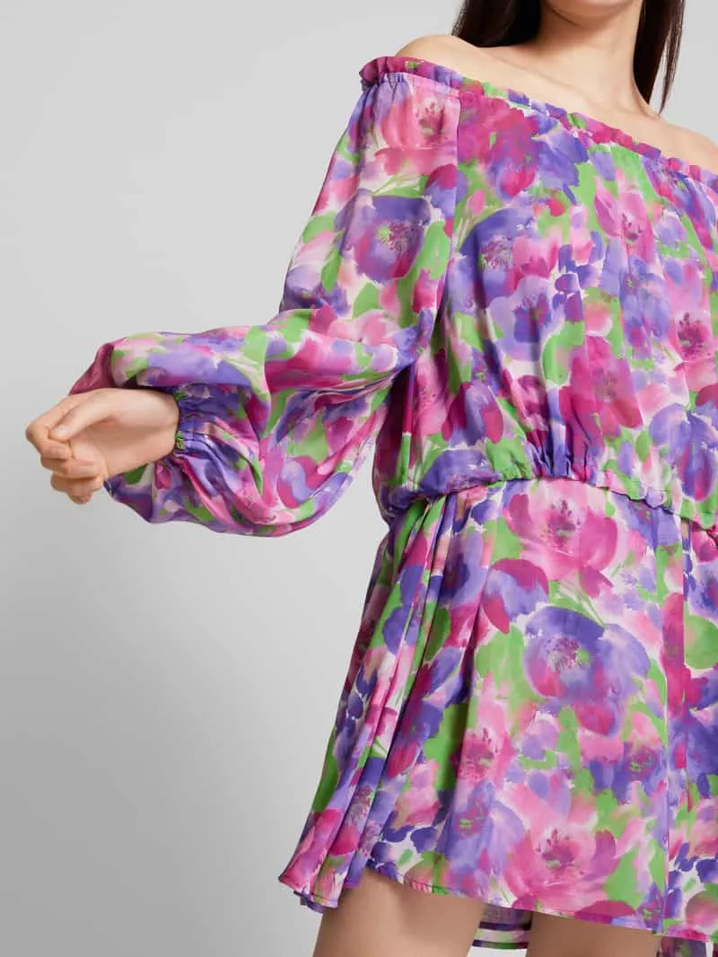 Rotate Mini-jurk met bloemenmotief paars, foto 4