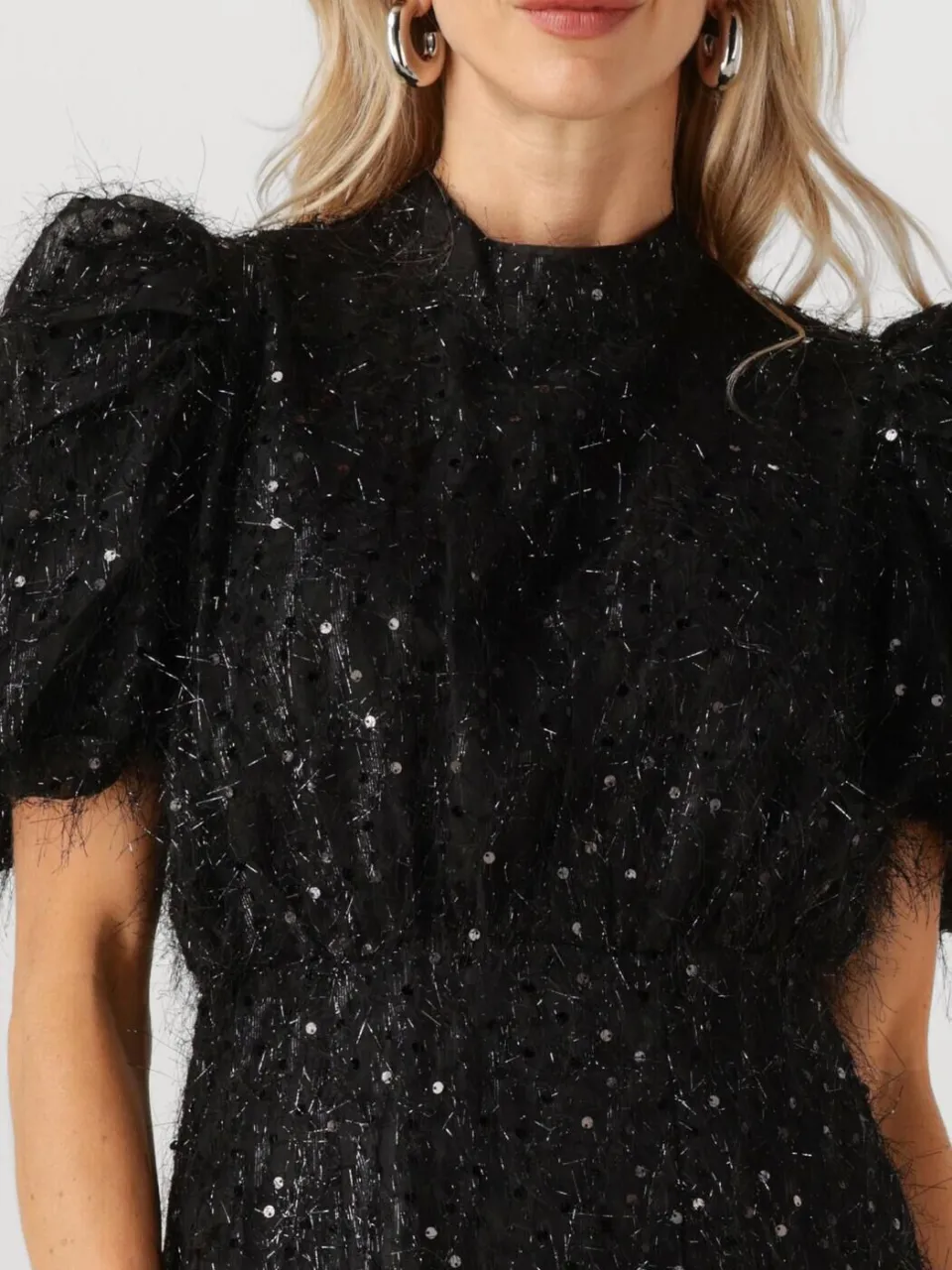 Y.A.S. YAS Dames Jurken Yasilza 2/4 Sequin Dress - Zwart, foto 3