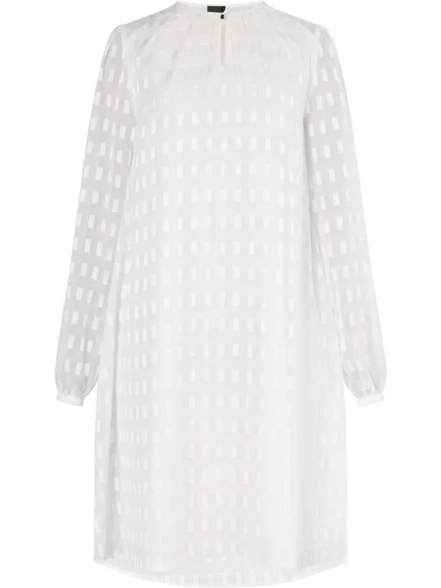 DREIMASTER Midi-jurk met glitters wolwit