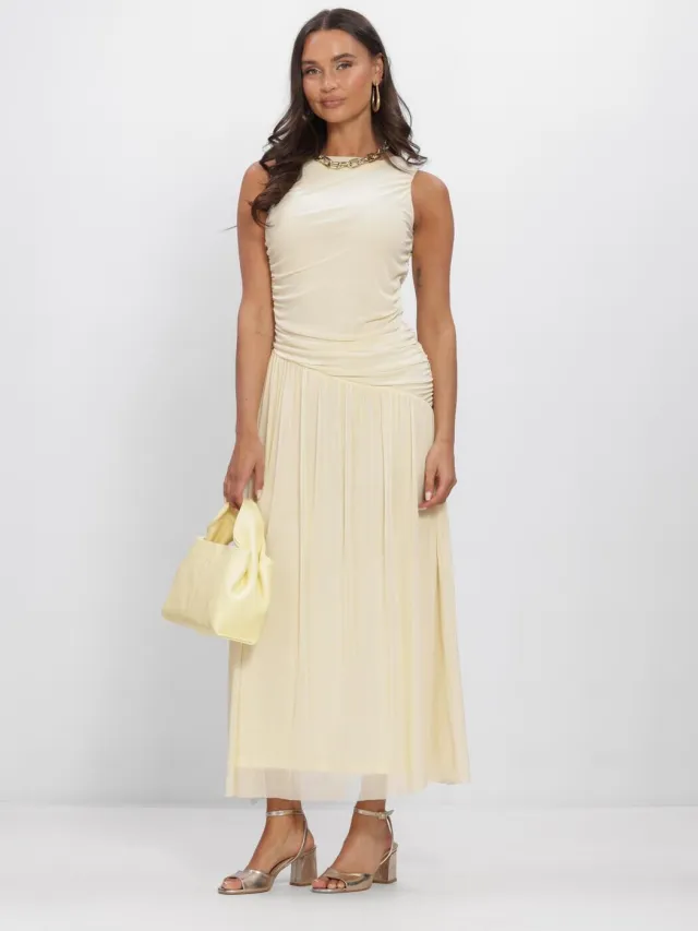 NEO NOIR Dames Jurken Cludine Mesh Dress - Geel