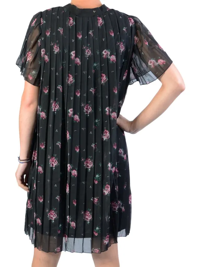 NA-KD Mini-jurkje met bloemenprint en plooien Grijs