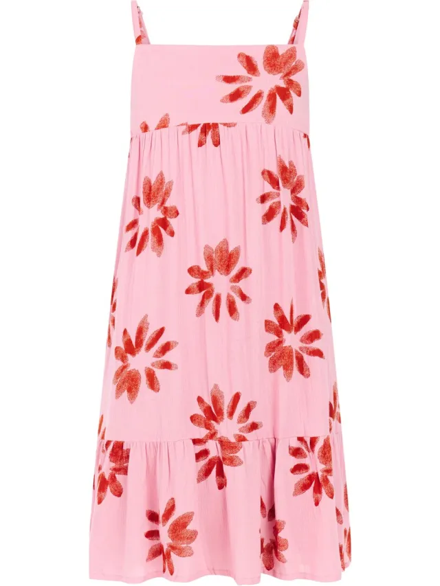Protest PRTAnou JR - Mini-jurk Meisjes - Spaghetti bandjes - Knielengte - Roze Tea Rose Pink