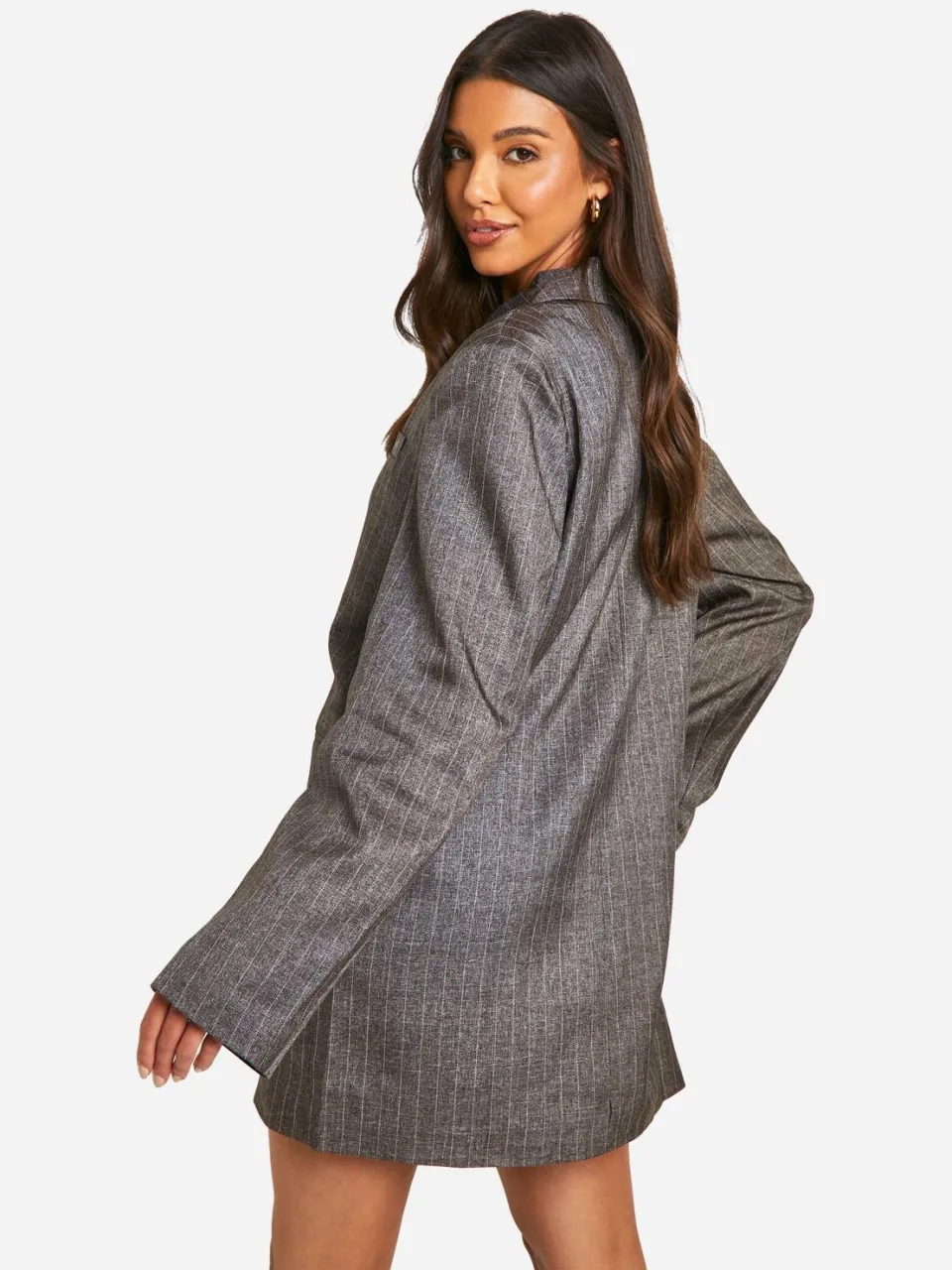 boohoo Dames Tailored Mini Blazer Dress bruin, foto 3