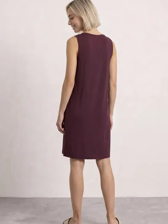 Street One Kniehoge jurk met ronde hals en knoopdetail rood, foto 2