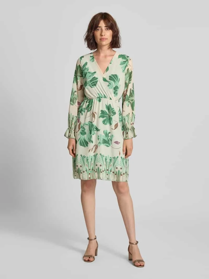 ZABAIONE Knielange jurk in all-over look model 'Ja44milaa' lindegroen, foto 4