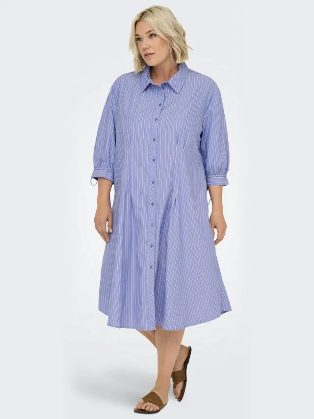 Only Carmakoma CARBJORG 3/4 SHIRT DRESS BLK WVN - Dames - Mini jurken SERENITY
