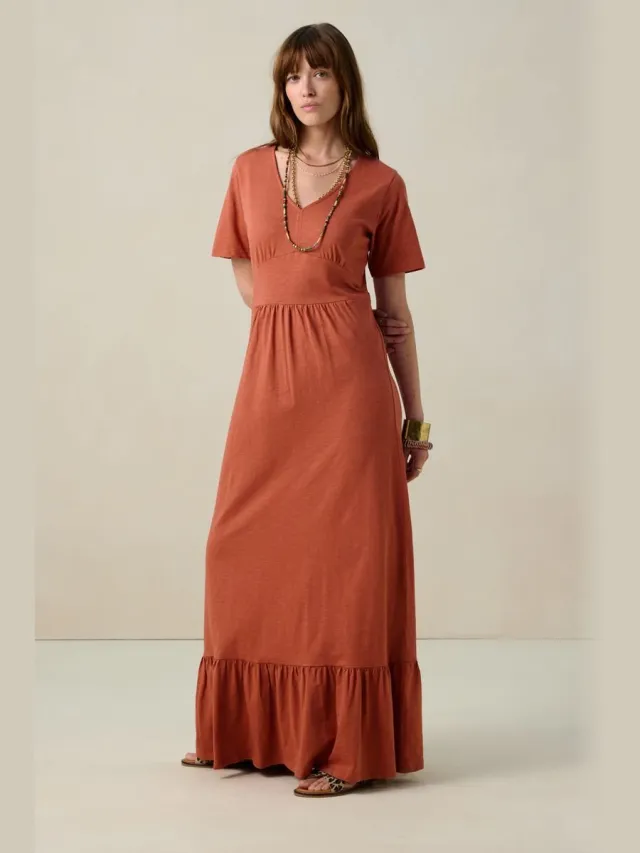 Sissy-Boy Rode jersey maxi jurk Rood