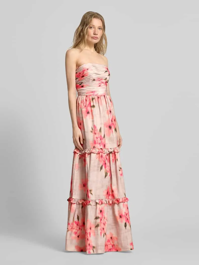 Adrianna Papell Maxi-jurk in off-shoulder-look met ruches koraal, foto 3